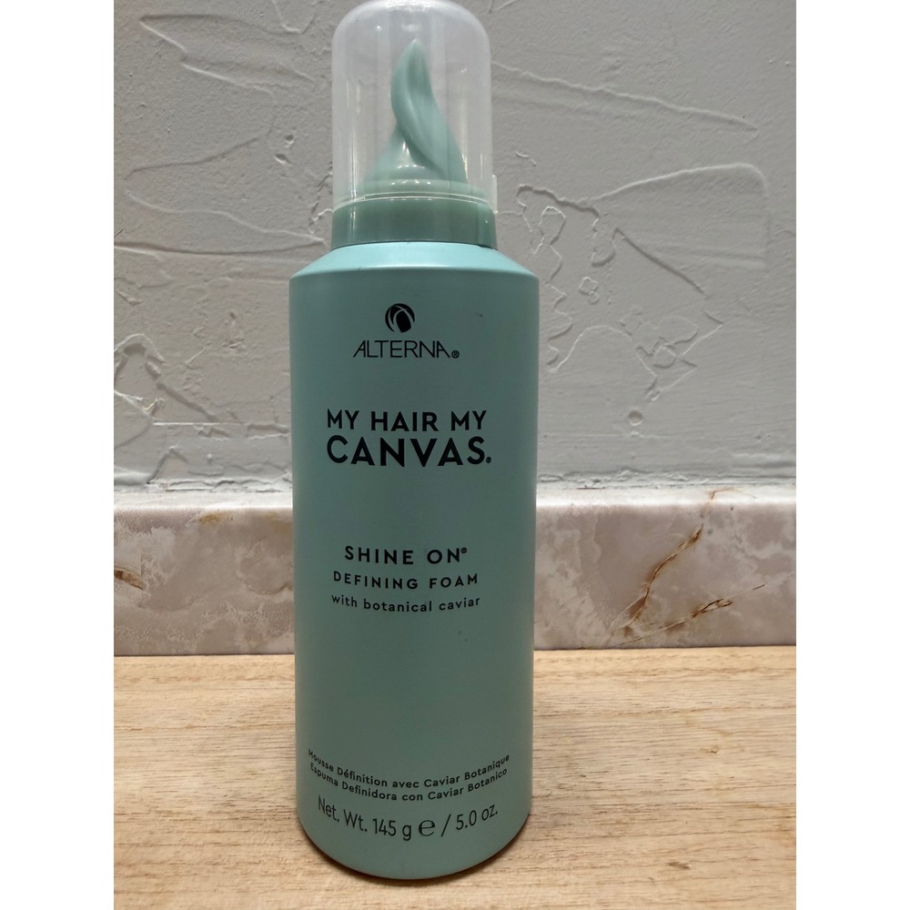 Alterna My Hair My Canvas Shine On Defining Foam 5oz Botanical Caviar‎ Mousse